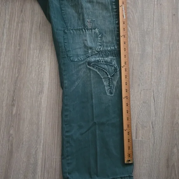 POLO Sportsman Military Green Distress 1967 Patchwork Cargo Jeans NWT - Picture 12 of 16